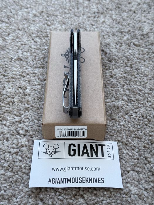 Складний ніж Giant Mouse Reo Denim Micarta MagnaCut. Оригінал!