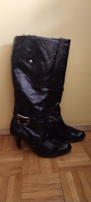 Kozaki wysokie,obcas 8 cm