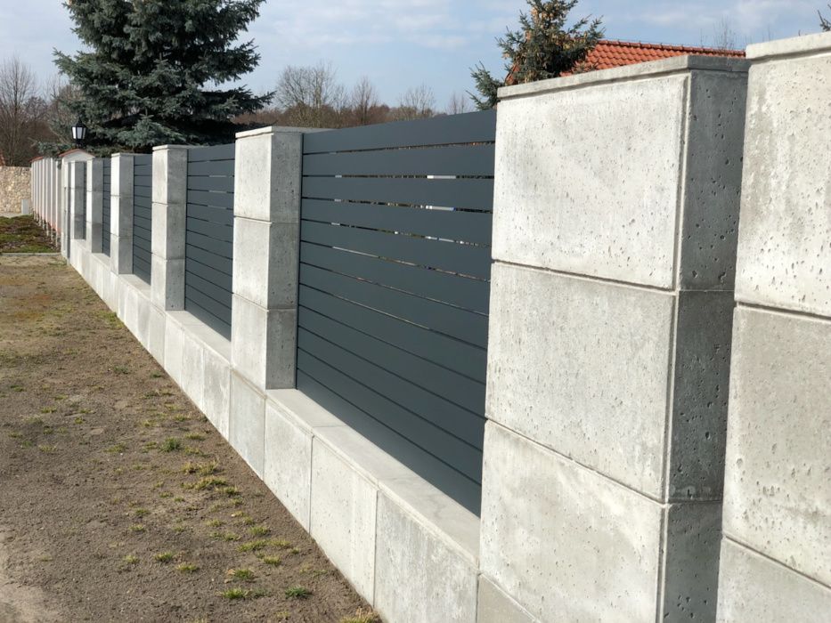 BETON ARCHITEKTONICZNY bloczek duży ogrodzeniowy SŁUPEK Kutno