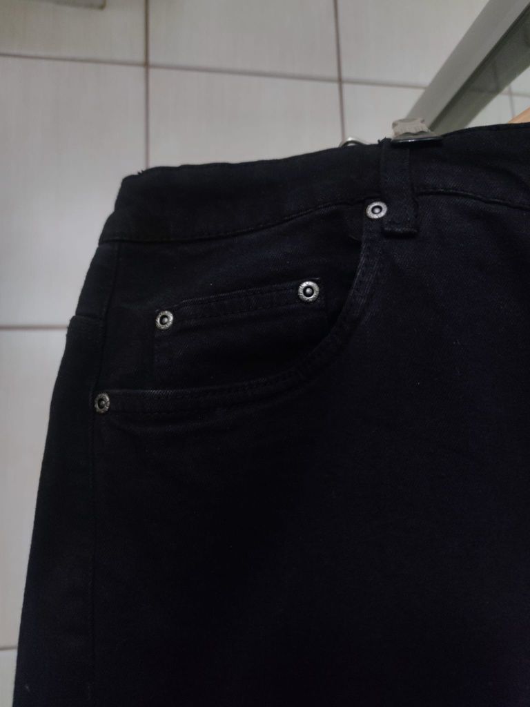 spodnie jeansowe czarne sport 44 34 XL XXL sport retro drip premium vi
