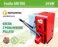 Kocioł na pellet Feniks UNI BIO 24 kW z podajnikiem pelletu