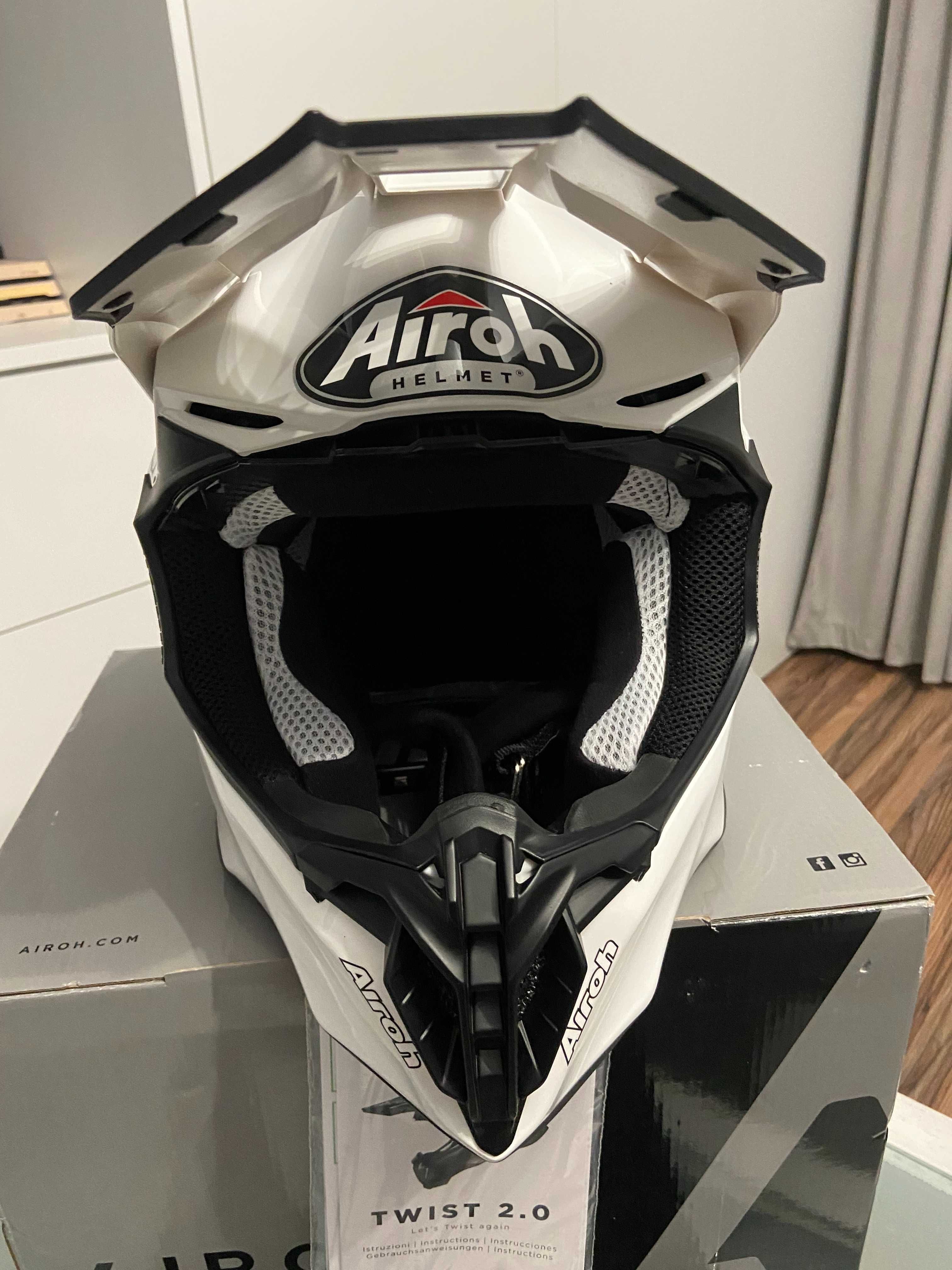 Kask AIROH Twist 2.0 White Biały MX (cross,quad,enduro,mtb) GWARANCJA