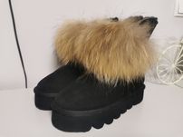 Уги жіночі UGG чорні,натуральна замша
