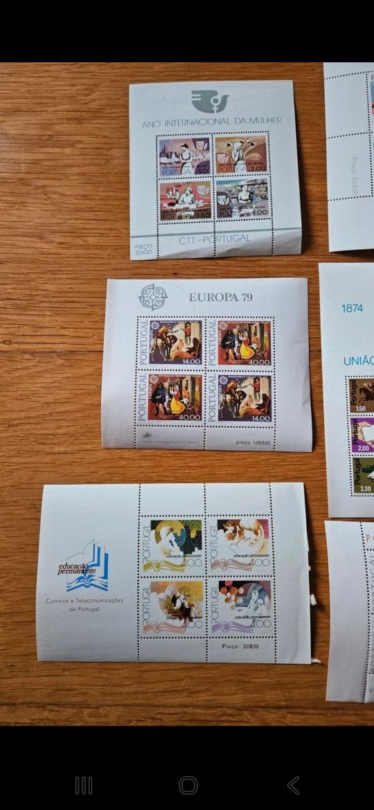 Blocos de selos de portugal antigos 
1874 UNIÃO POSTAL UNIVERSAL