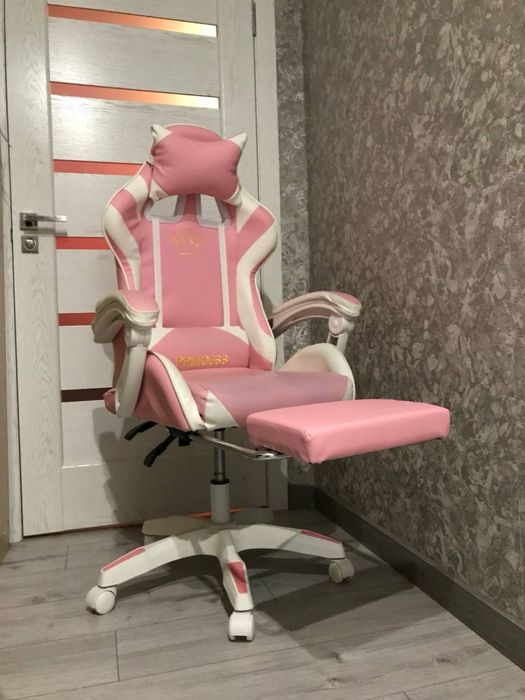 Крісло компʼютерне рожеве дитяче