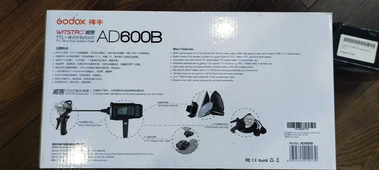 Godox Flash AD600B TTL + X PRO-S Transmissor Sony *TUDO NOVO*