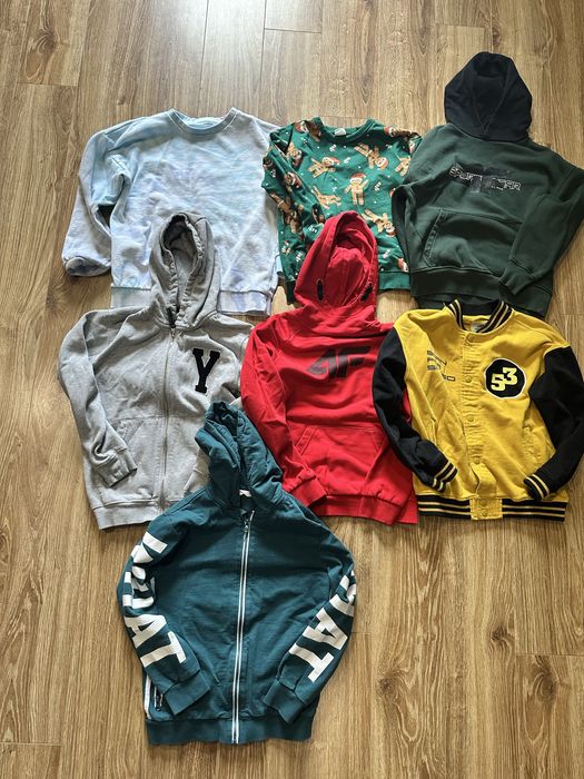 Zestaw spodnie dresowe jeansy bluza koszulka kurtka jeansowa tshirt