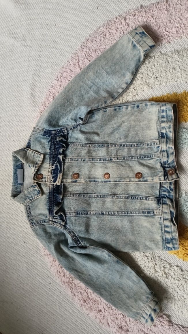 Kurtka jeans, ramoneska dziewczeca roz.98