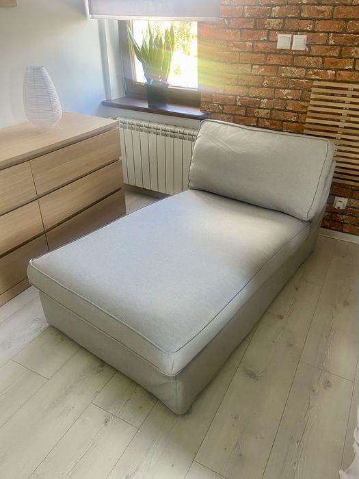 Szezlong fotel leżanka ikea kivik jak nowy jasno szary