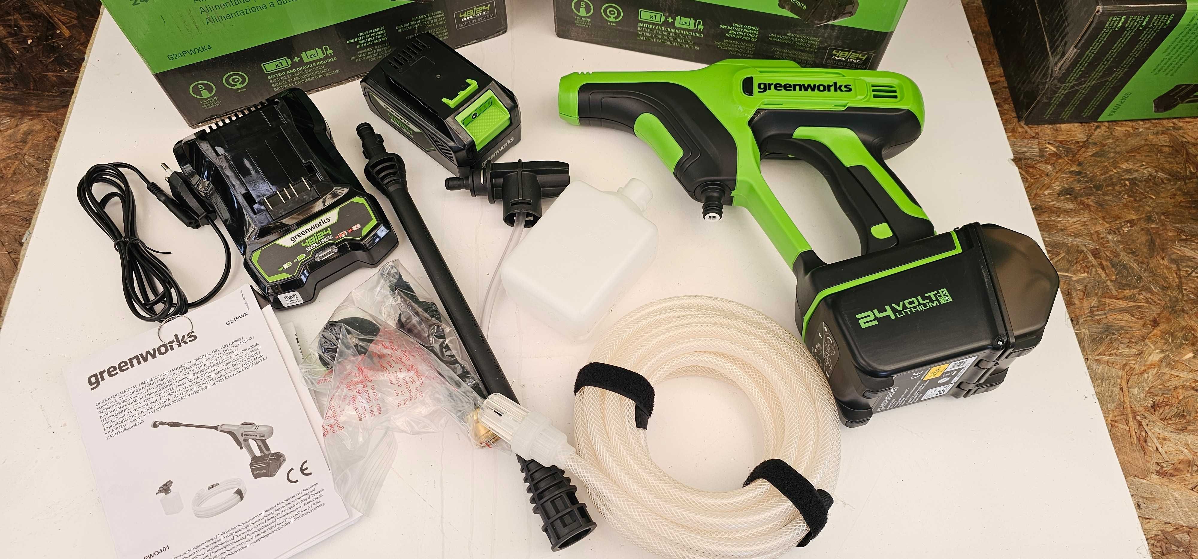 Akumulatorowa myjka ciśnieniowa Greenworks G24PWK4 bateria 24V, 300W