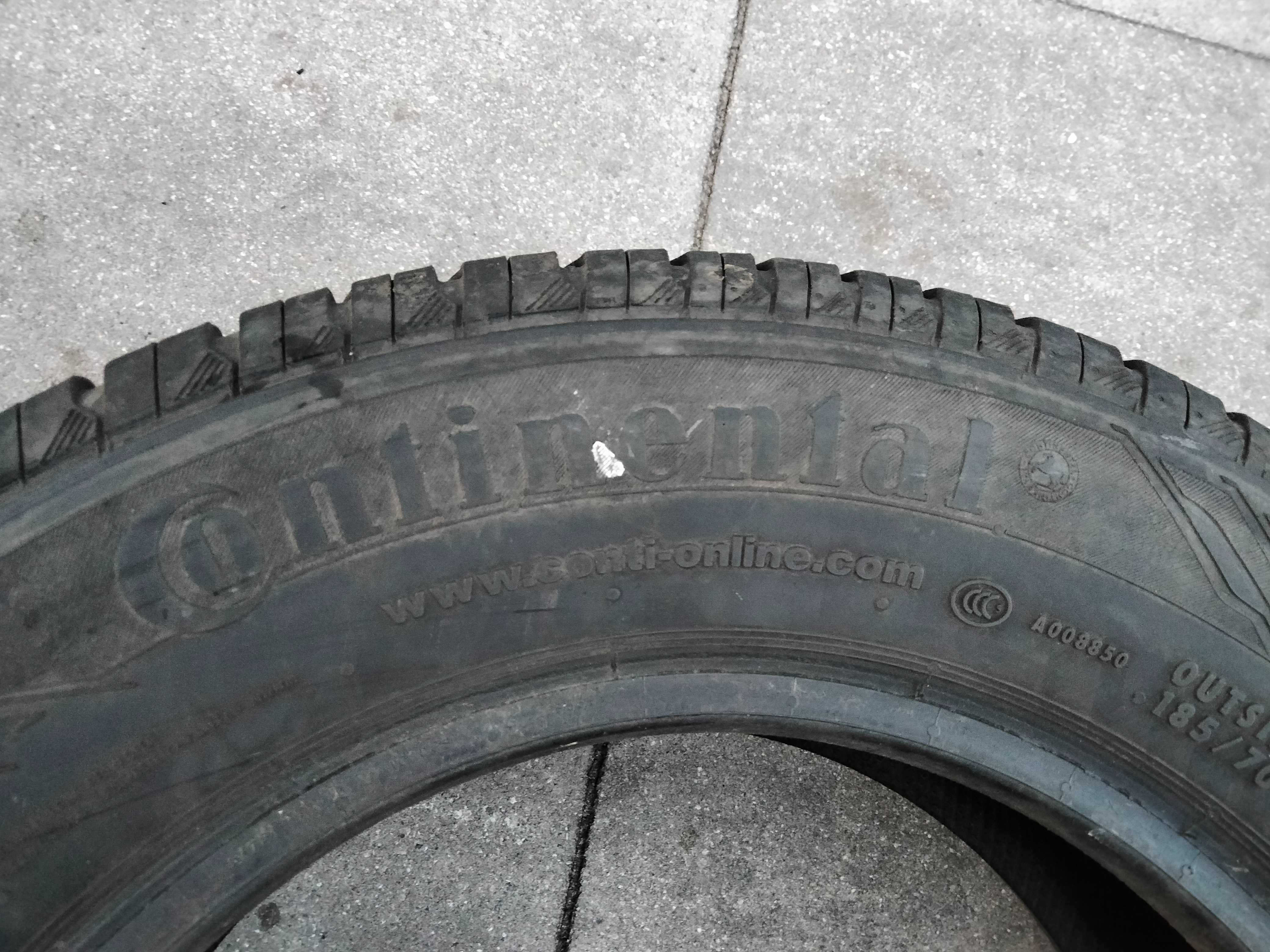 2szt Opony Letnie  185/70/14 continental contiecocontact 3  5.5mm
