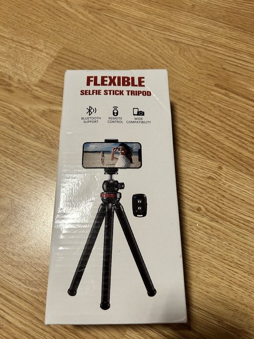 Selfie stick elastyczny tripod z pilotem
