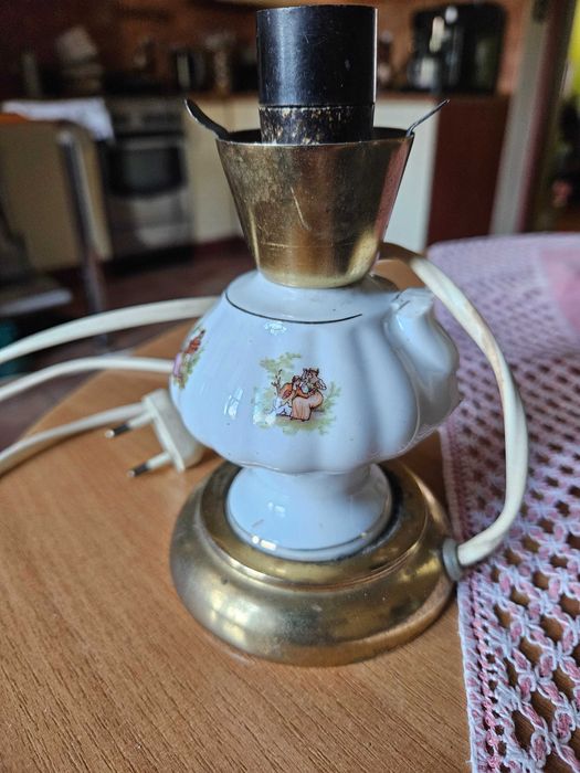 Stata lampka porcelanowa Polam PRL