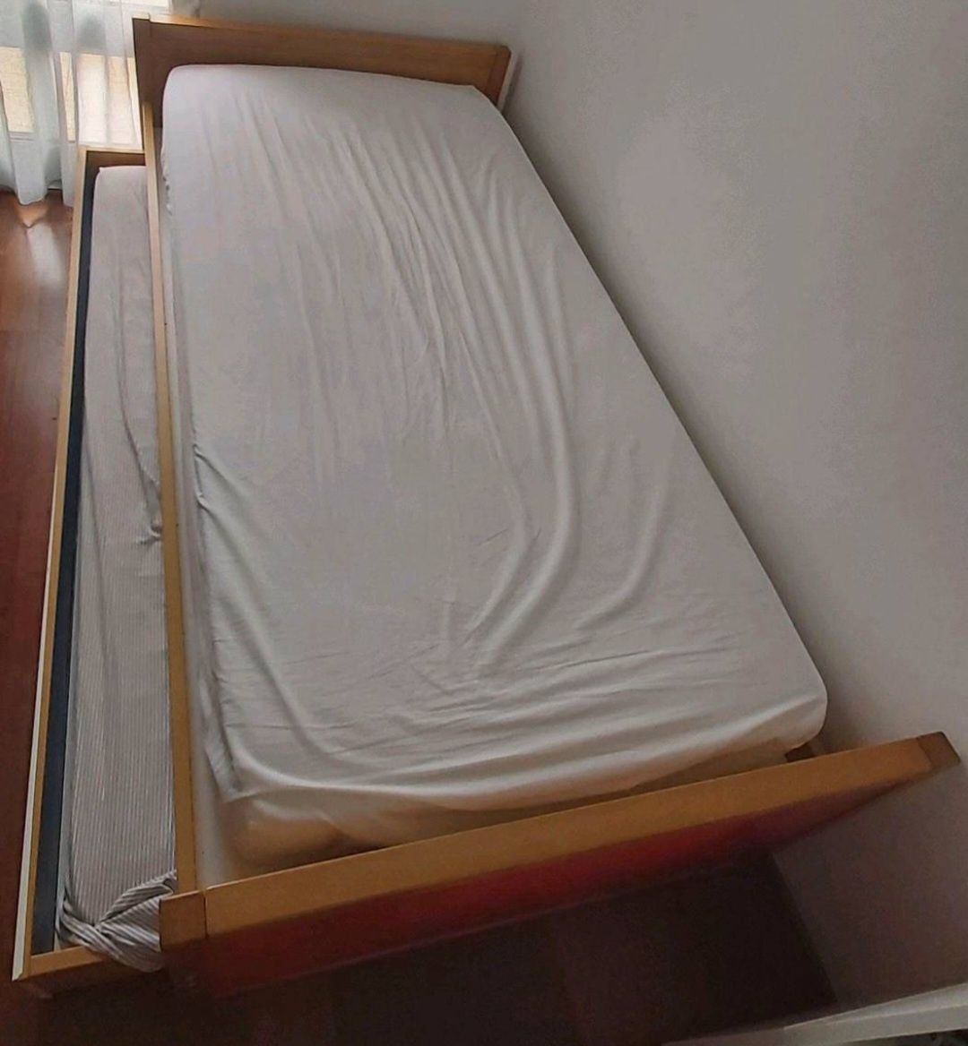 Cama de solteiro com gavetão cama