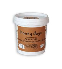 Арахісова паста Honey Days З МОЛОЧНИМ ШОКОЛАДОМ 500г без цукру, олії