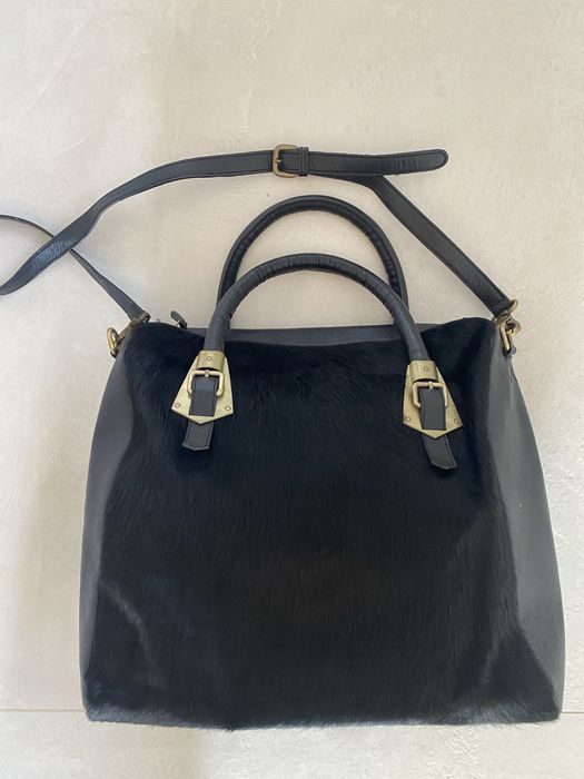 M&Co torebka duża skora naturlana włosie naturalne