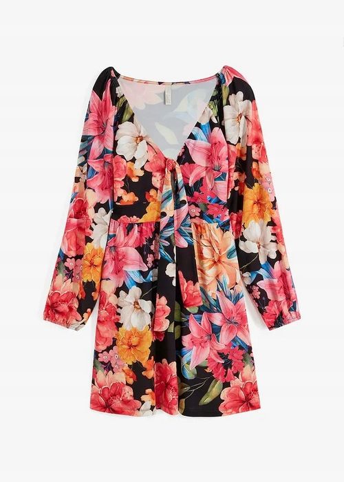 B.P.C sukienka kolorowa w kwiaty 40/42.