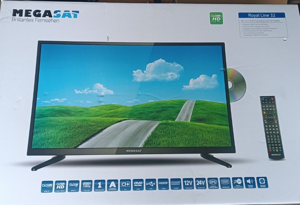 Telewizor LED 12 V megasat 32 kamper przyczep