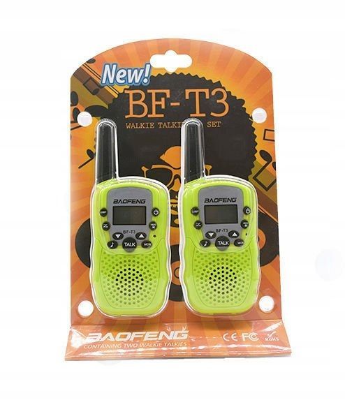 NOWY Radiotelefon Krótkofalówka Walkie talkie Baofeng BF-T3