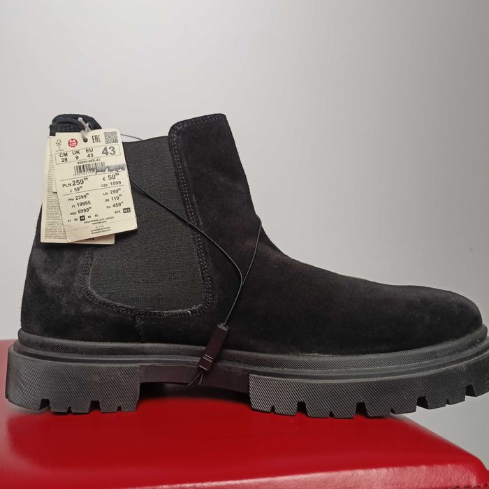 Buty, sztyblety, Reserved r 43 nowe , skóra