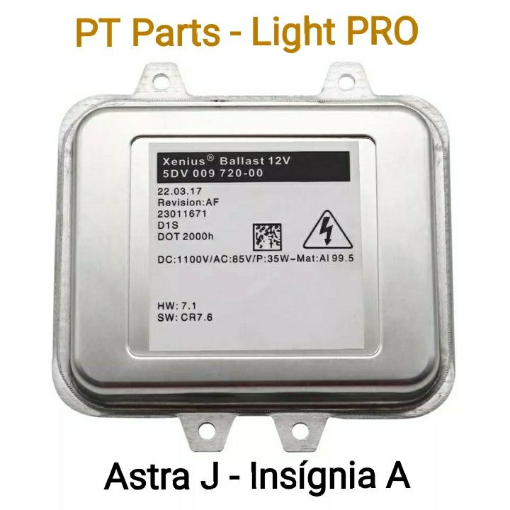 Balastro para Xenon original Astra J Insígnia A 5DV 0 0 9 7 2 0-00