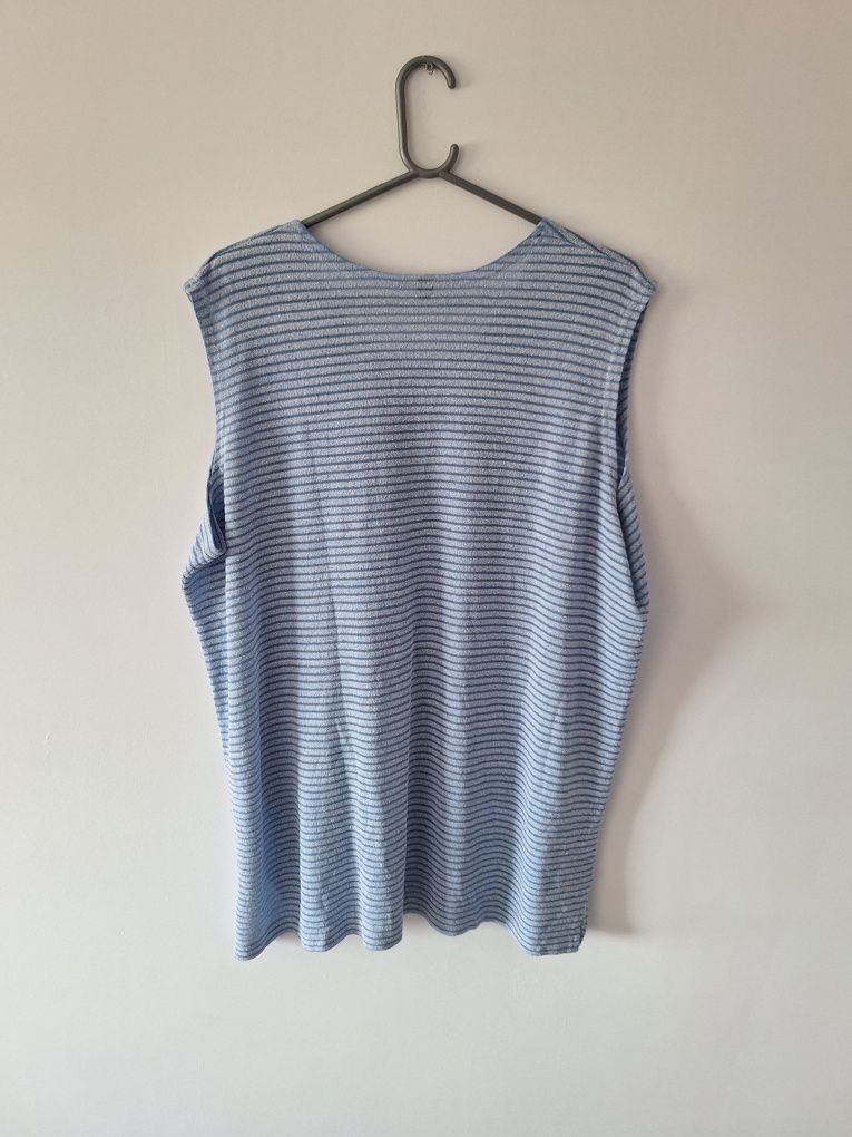 Niebieski podkoszulek w paski męski rozmiar 4XL