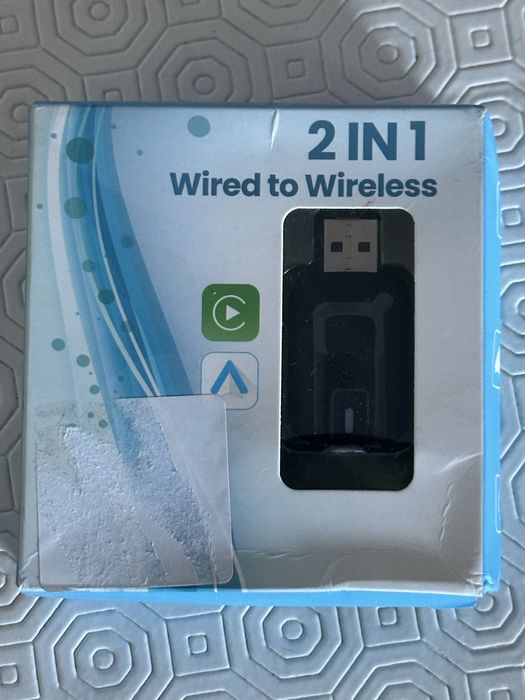 Oportunidade! Adaptador 2 em 1 Wireless CarPlay/Android Auto
