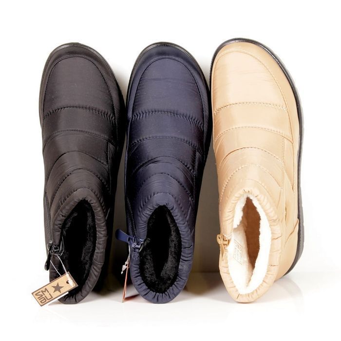 StrefaButa Śniegowce Damskie Niskie Na Koturnie 5029 Beżowe r41