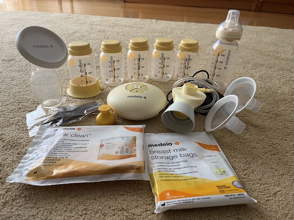 Kit Medela (Bomba de extratora de leite + colector + biberoes