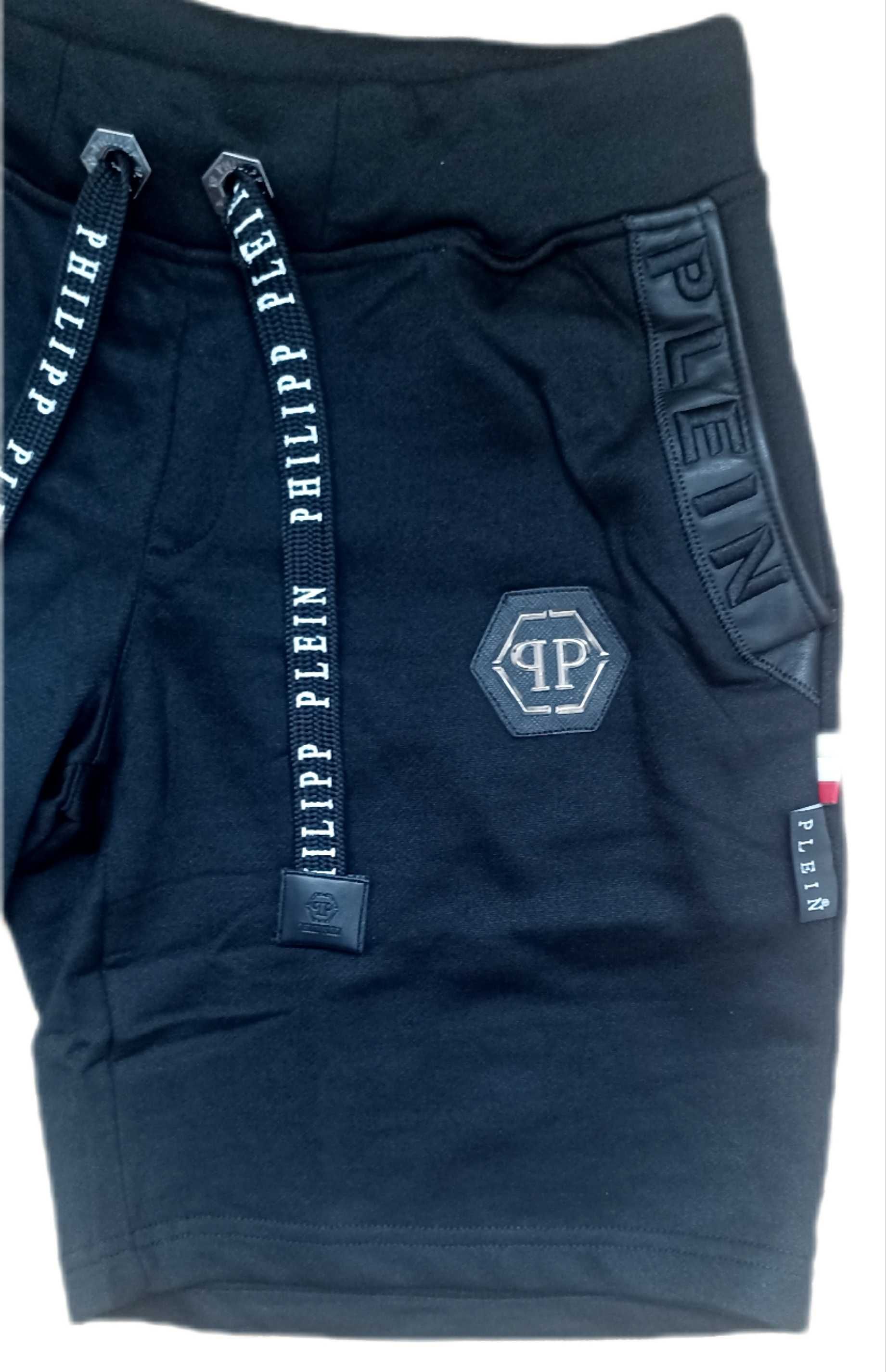 PHILIPP PLEIN Spodenki Czarne Bawełniane r.S,M,