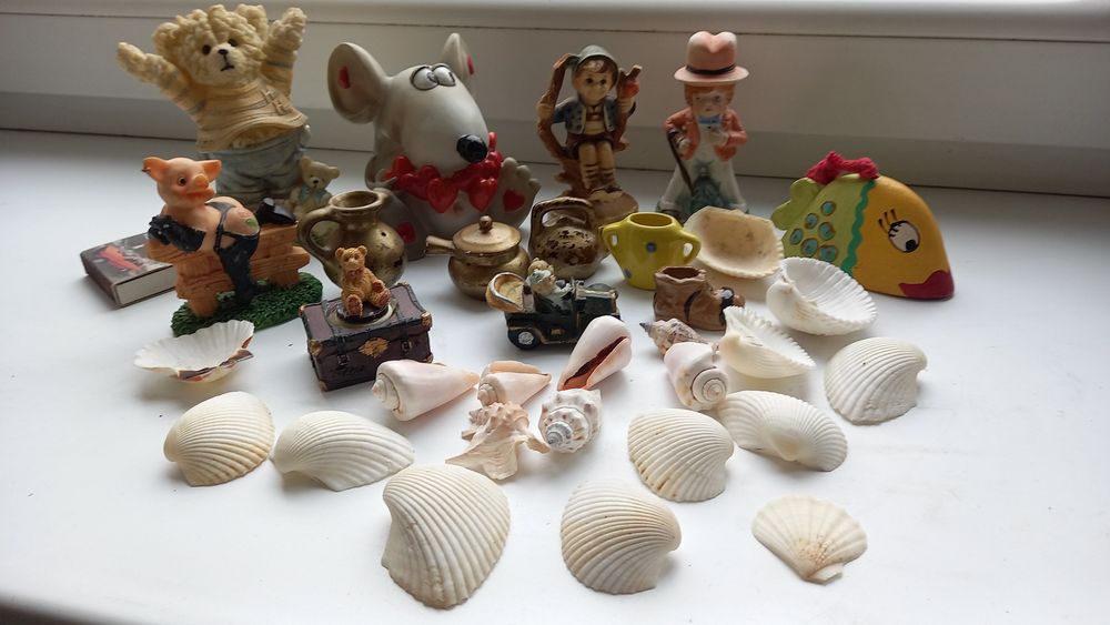 Zabawki gipsowe, muszle