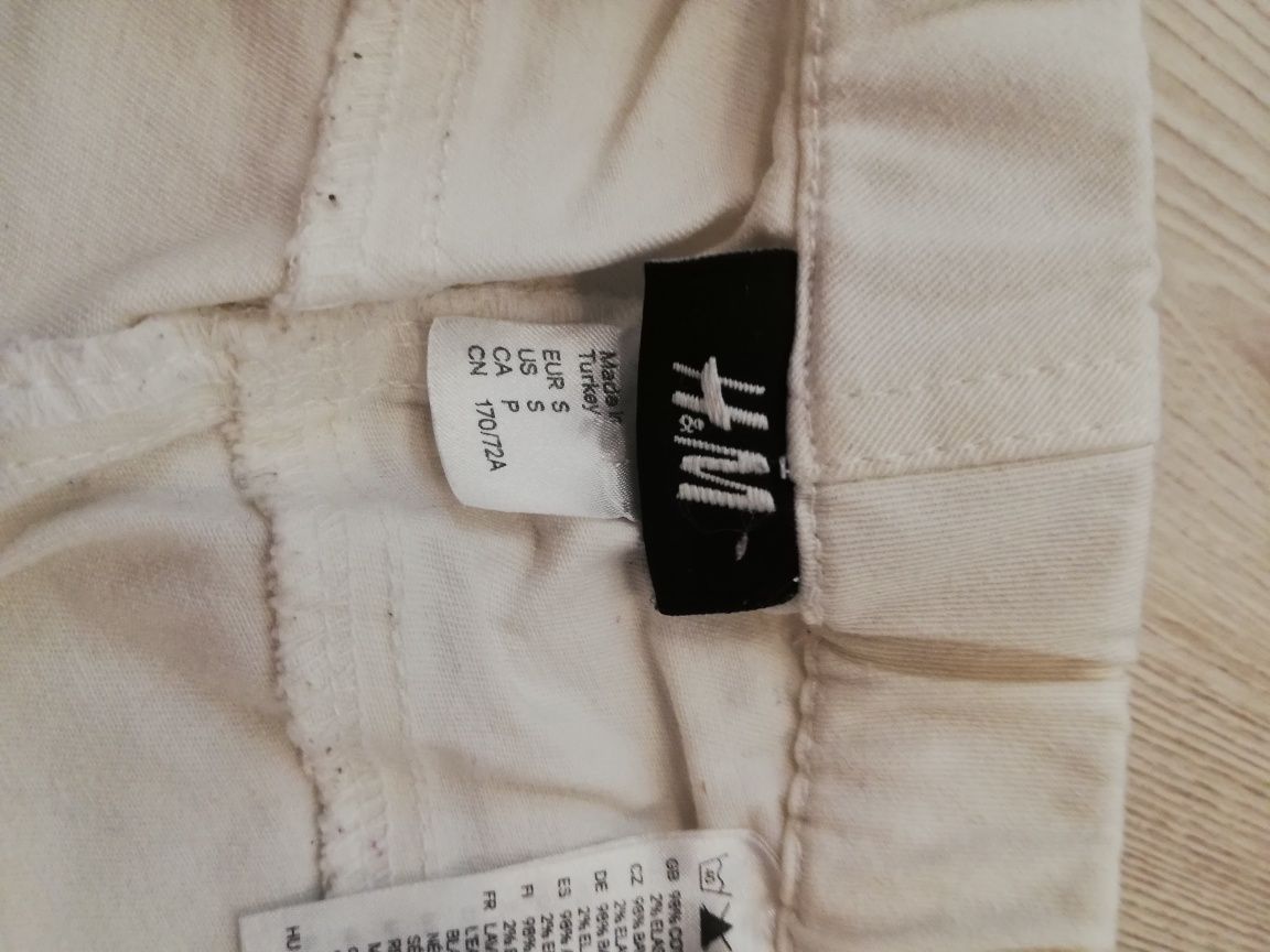 Spodnie rurki białe firmy H&M