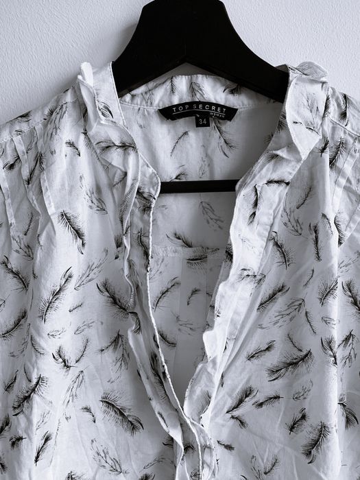 Koszula bawełniana w pióra 34, XS