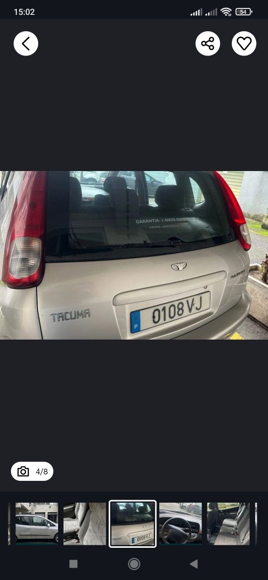 Daewoo Chevrolet Tacuma gasolina
