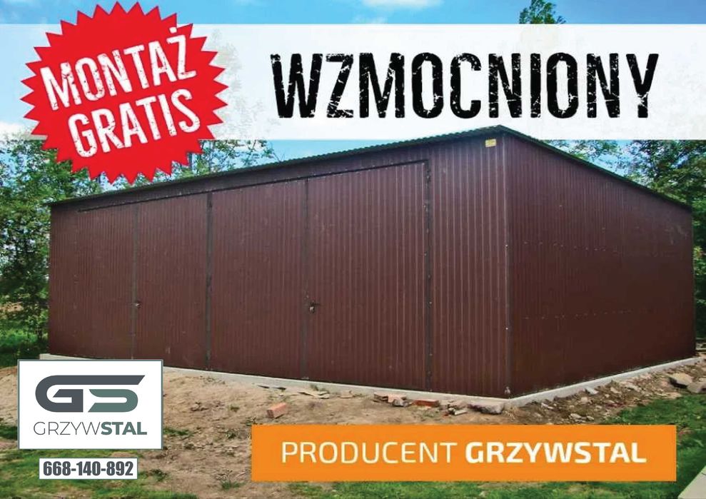 GARAŻ BLASZANY | Garaże Blaszane | Magazyn Rolniczy |Wiata - GRZYWSTAL