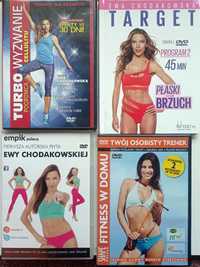 Film DVD Ewa Chodakowska Turbo wyzwanie, Płaski brzuch, Fitness, 4szt