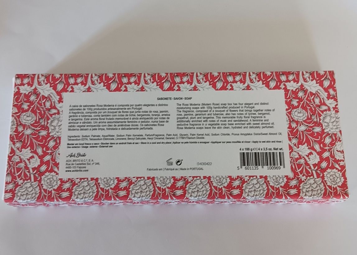 Caixa de Sabonetes Ach Brito (pack 4) Rosa, Monoi, Lavanda