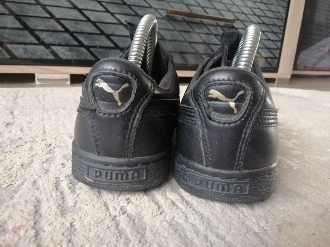 Puma Basket чорні шкіряні кросівки