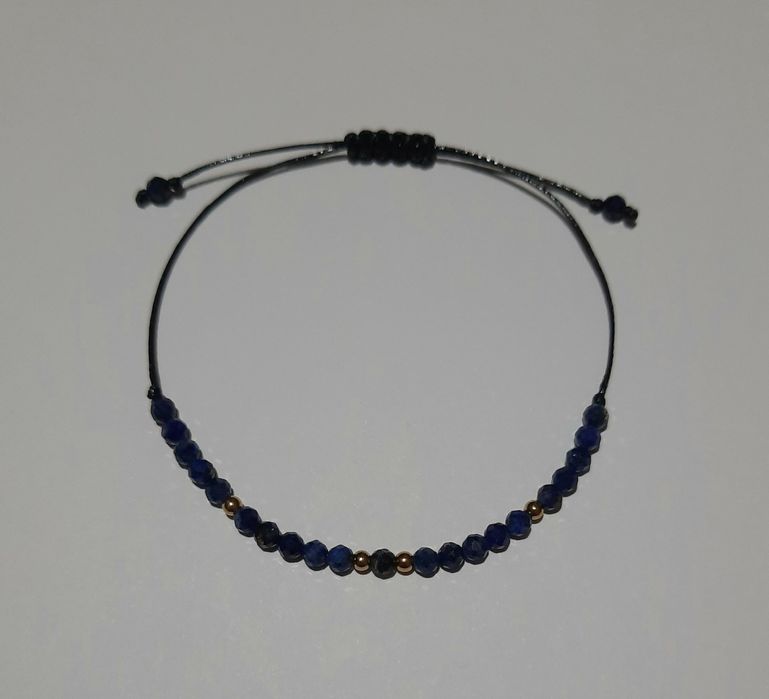 Bransoletka szczęścia lapis lazuli handmade kamień naturalny