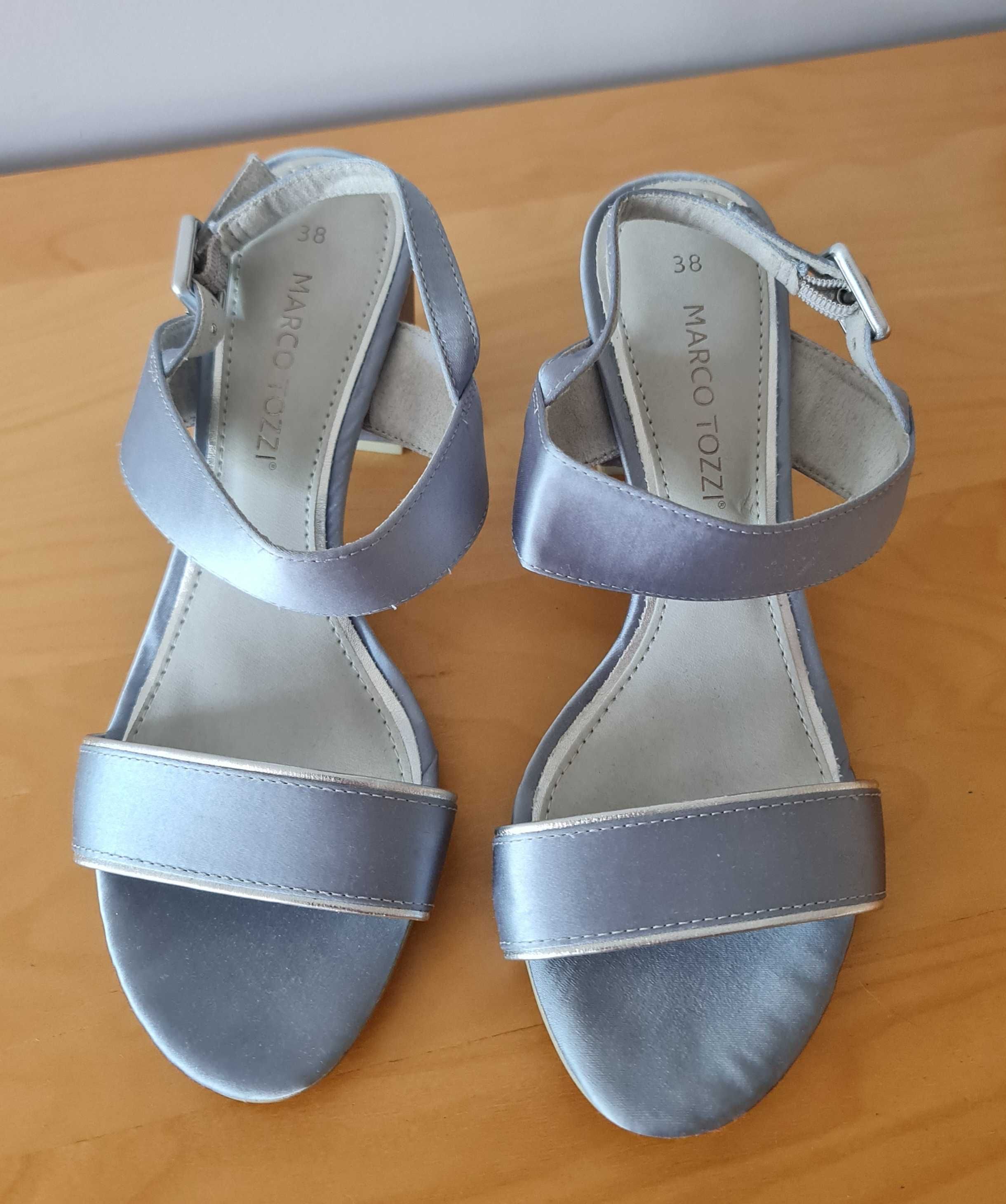 Marco Tozzi * eleganckie sandały na obcasie * 38/24,5 cm