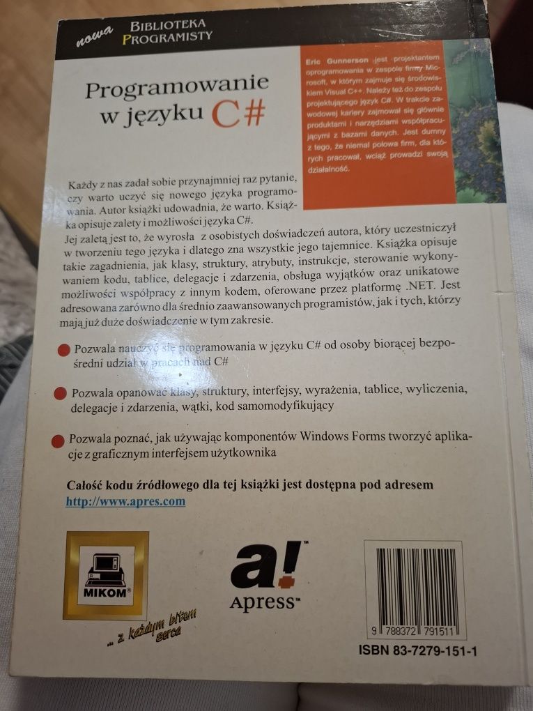 Programowanie w języku c# Eric Gunnerson
