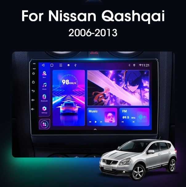 Штатна 2 DIN магнітола Android автомагнитола Nissan Qashqai 2006-2013