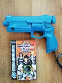 Sega Saturn gra virtua cop 2 plus pistolet