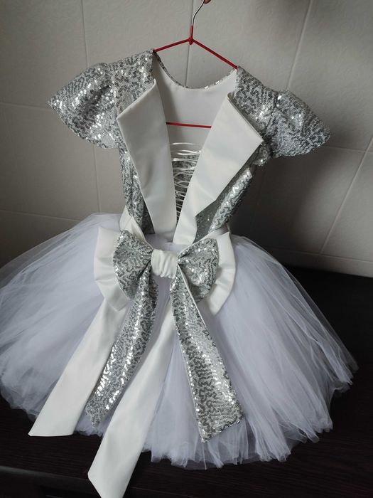 Сукня сніжинки, біла на 116-136р.