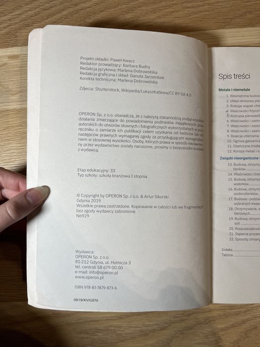 Podręcznik Chemia 1 Operon