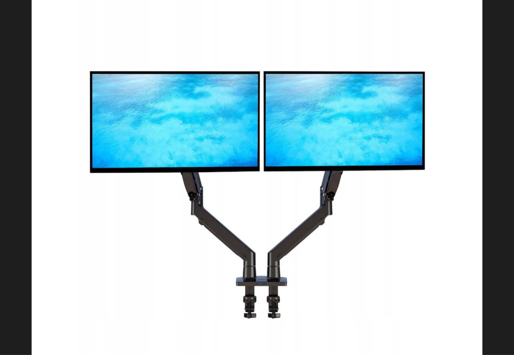 Uchwyt ramie regulowany biurkowy na dwa monitory NB F195A borth bayou