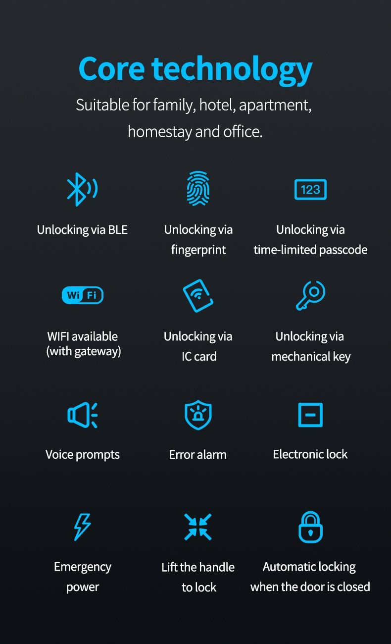 Дверной замок с отпечатком пальца WI-FI