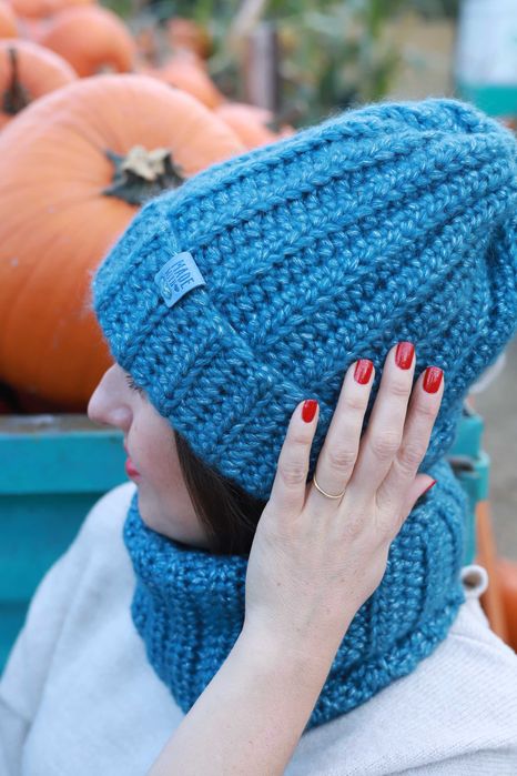 Czapka i komin Handmade na szydełku