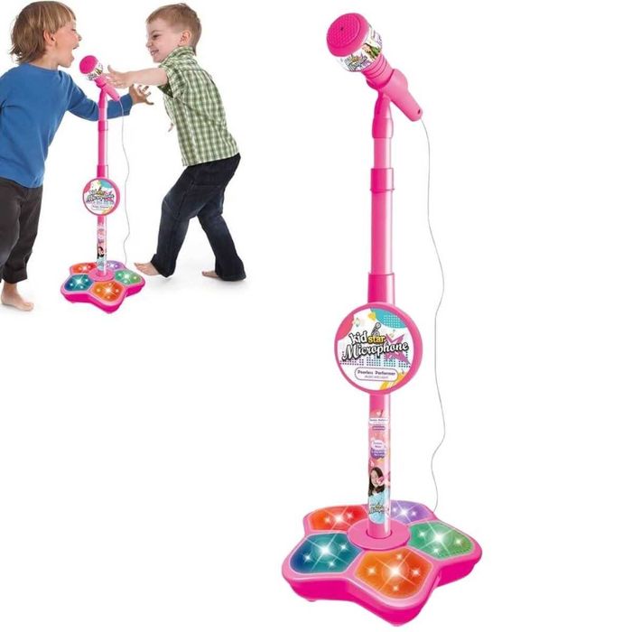 Детский микрофон со стойкой, Караоке микрофон для детей