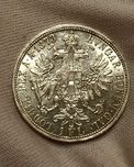 Серебряная монета 1 Флорин 1873 (редкий год) Австрия - Срібна монета